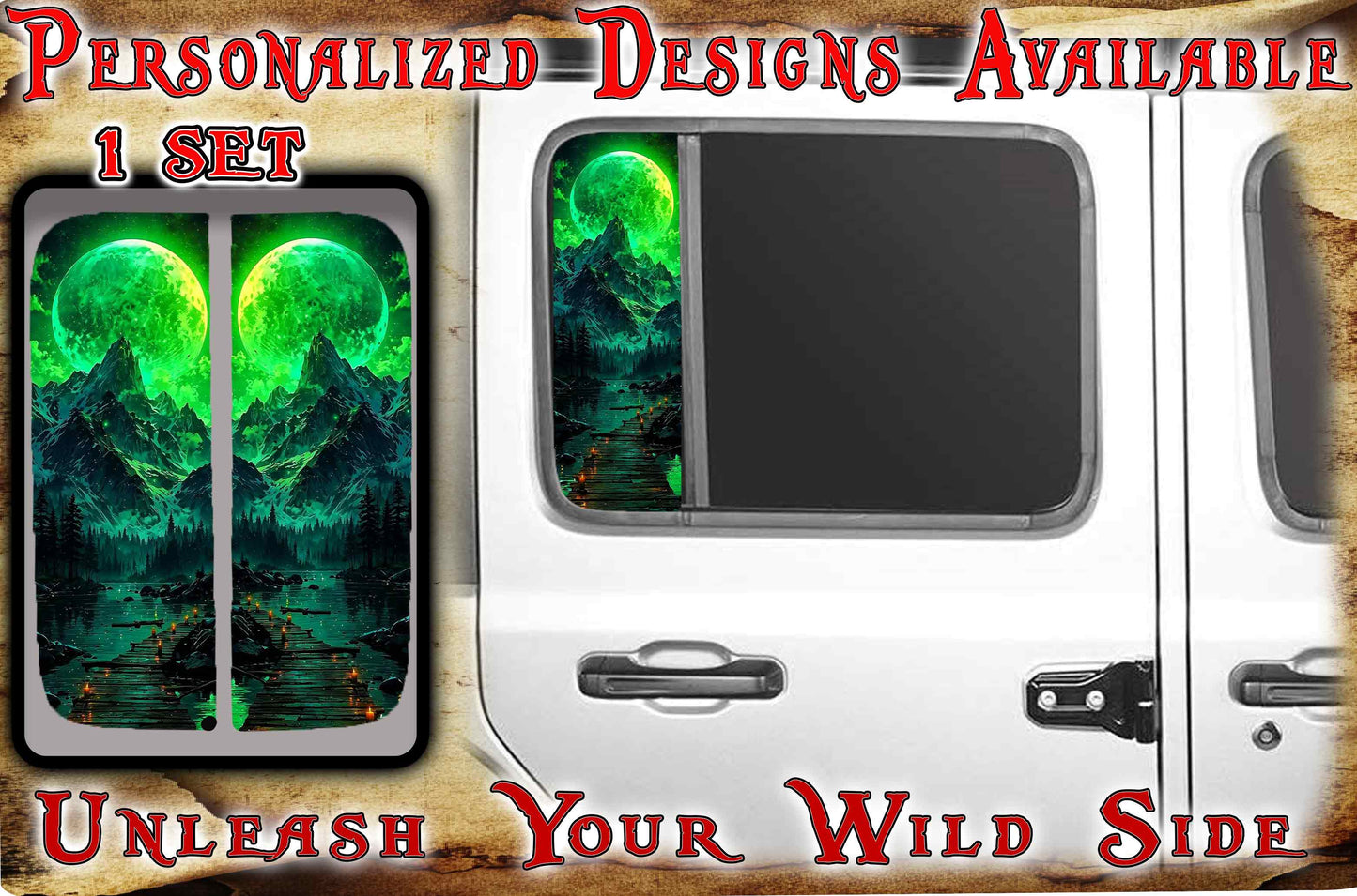 Green moon Side door window  201