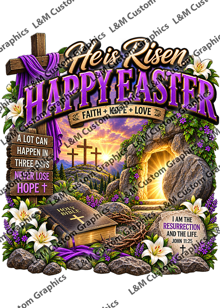 He is risen happy easter digital download