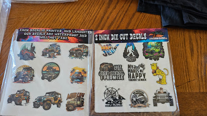 die cut decals pack