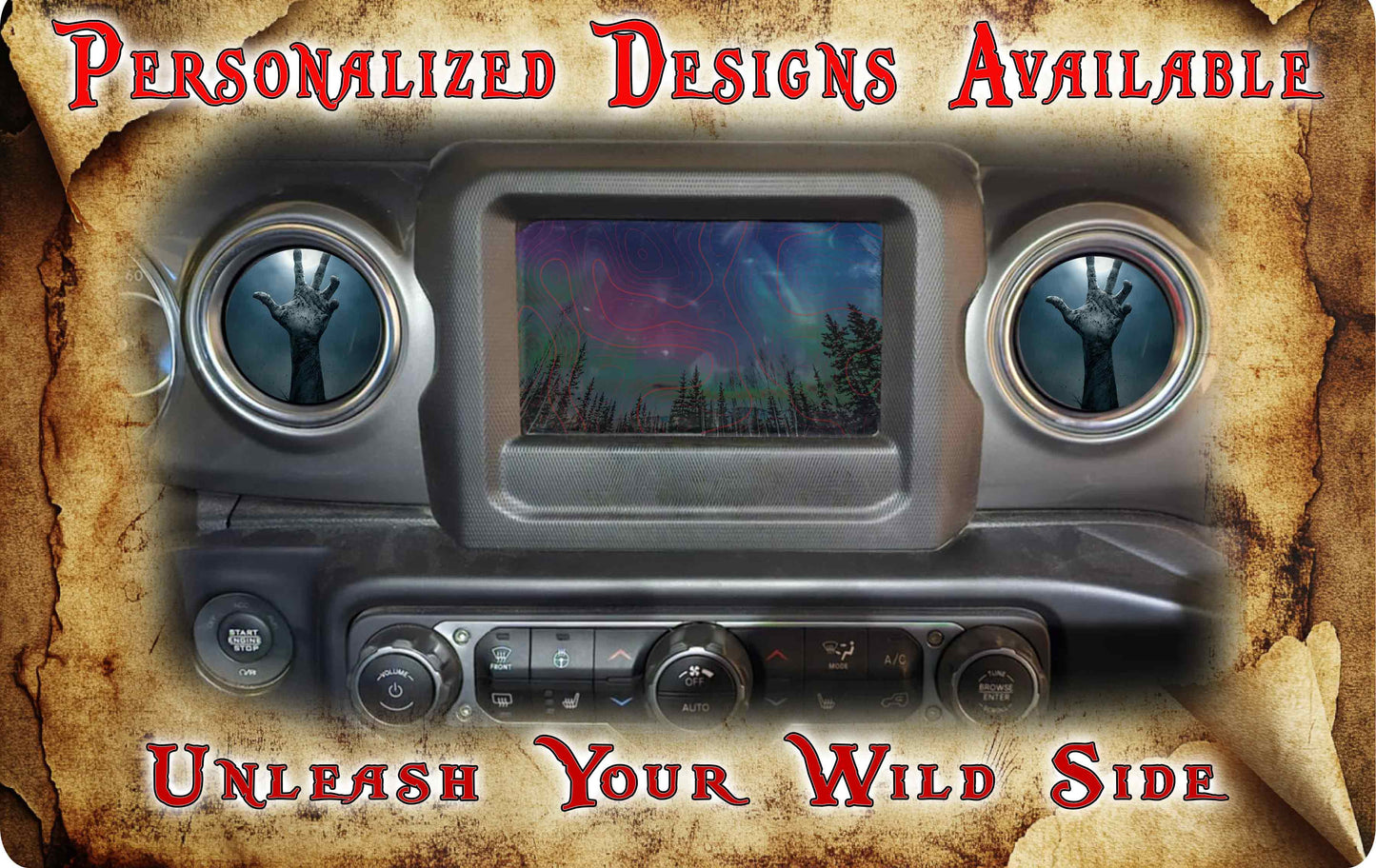Steering wheel decal Zombie hand 209