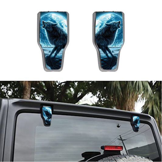 Blue wolf scales Rear liftgate hinge overlay decal 20