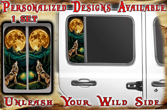 Alpha wolf Side door window decal 218