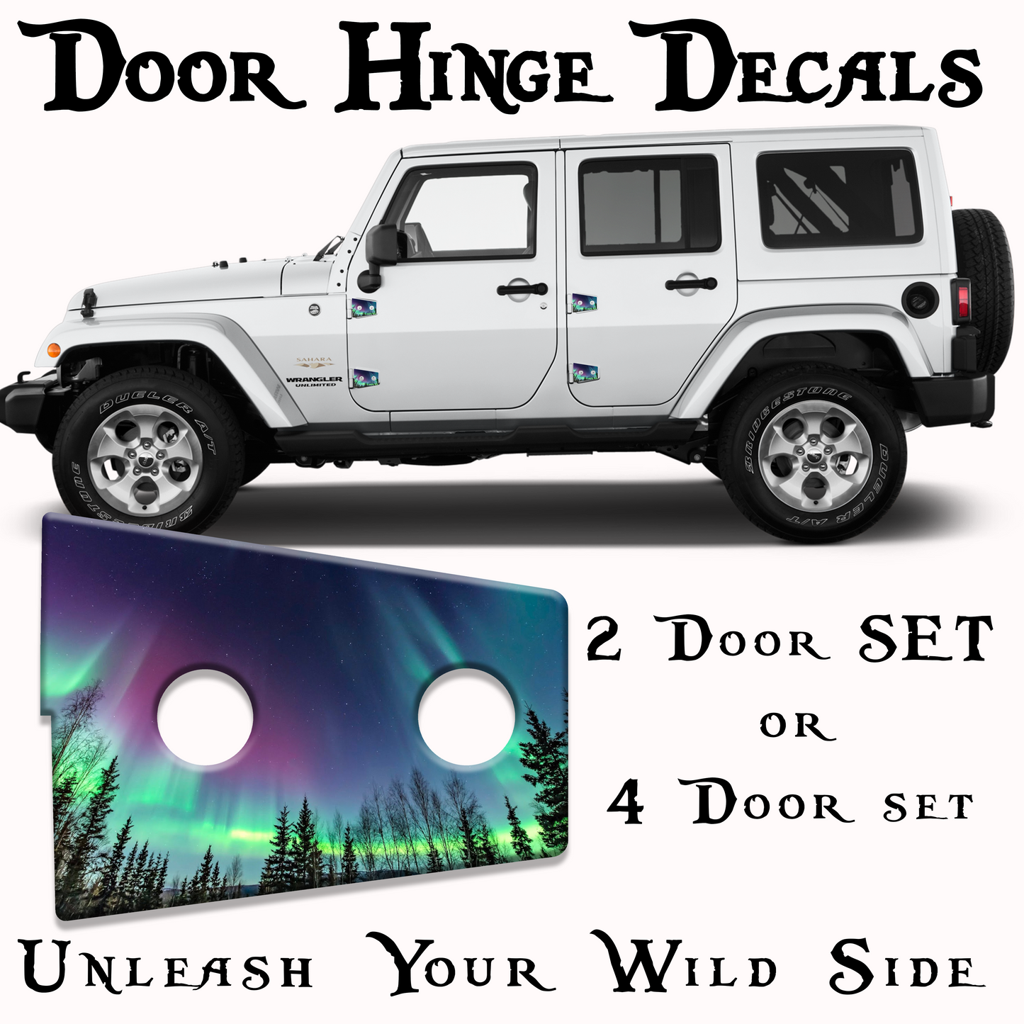 JK northern lights door hinge decal 21