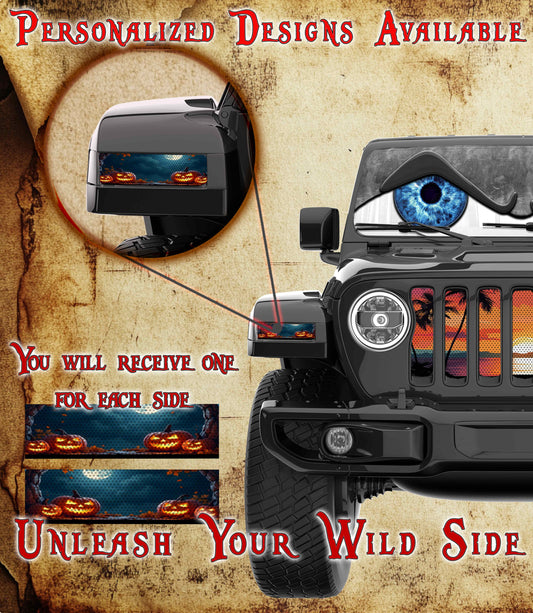 Pumpkin Patch under the moon Jl and Gladiator Turn signal decal.