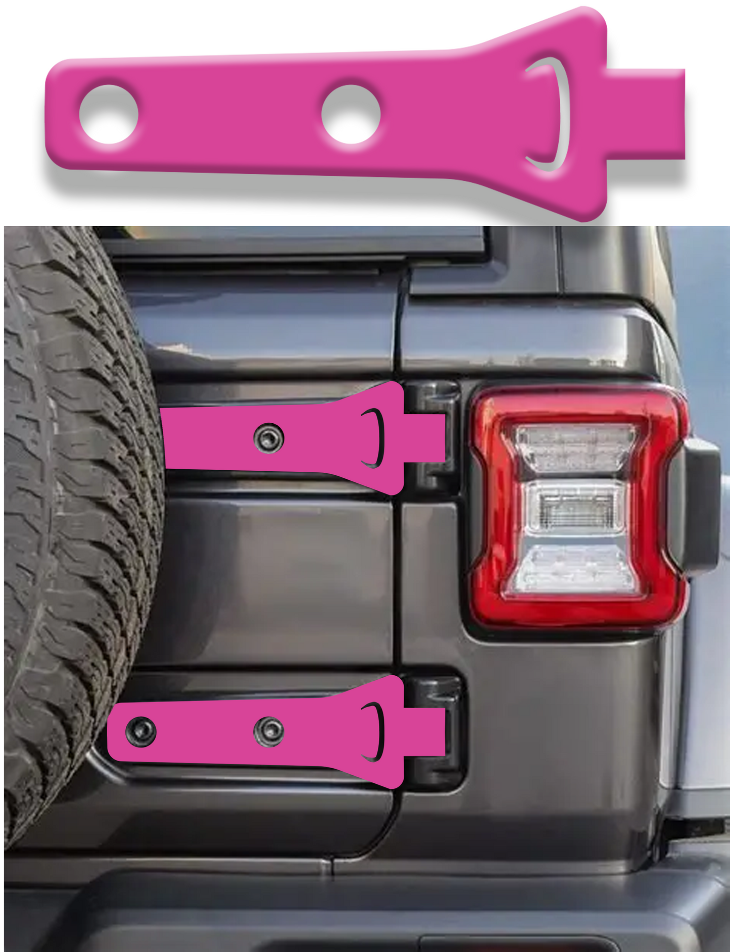 Rear gate hinge decal solid color 24
