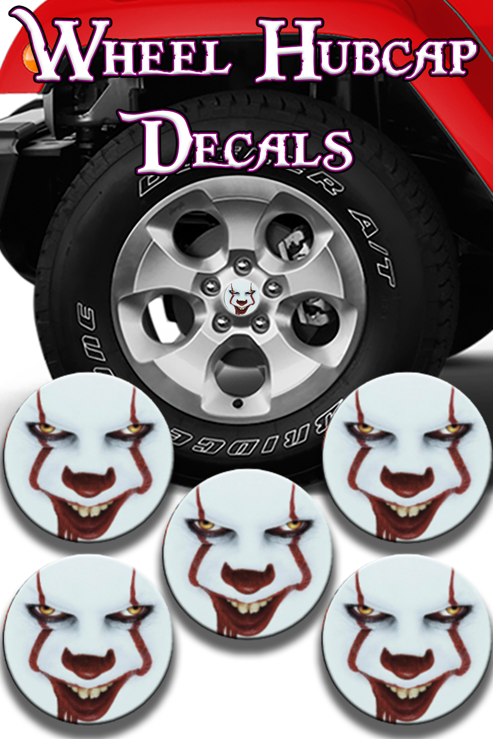 Penny face design Hub cap decal 25