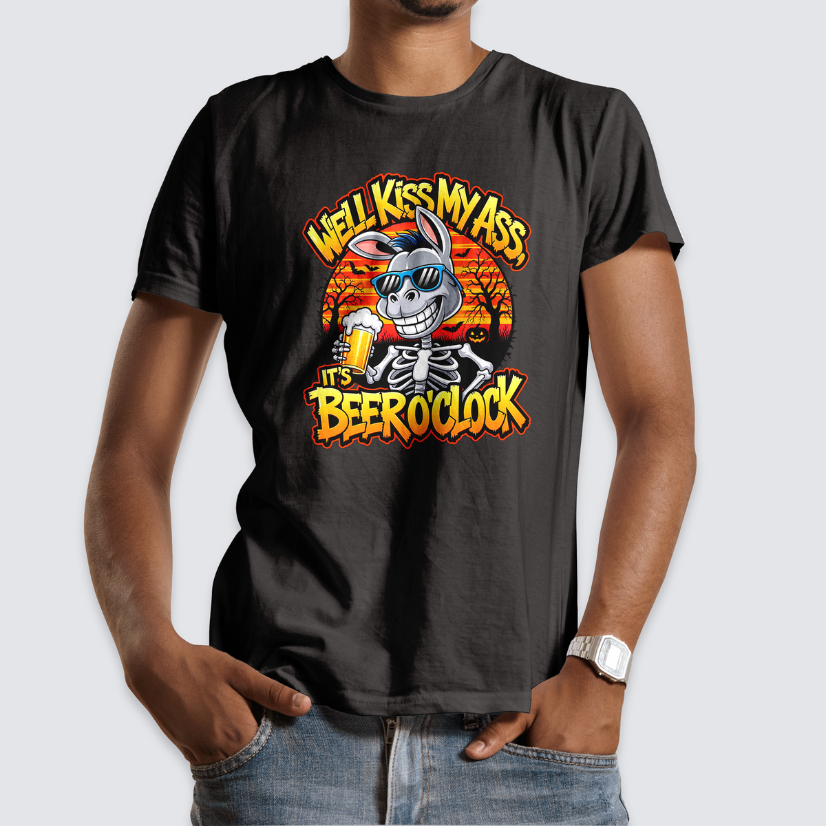 Well Kiss My Ass – It's Beer O'Clock T-Shirt