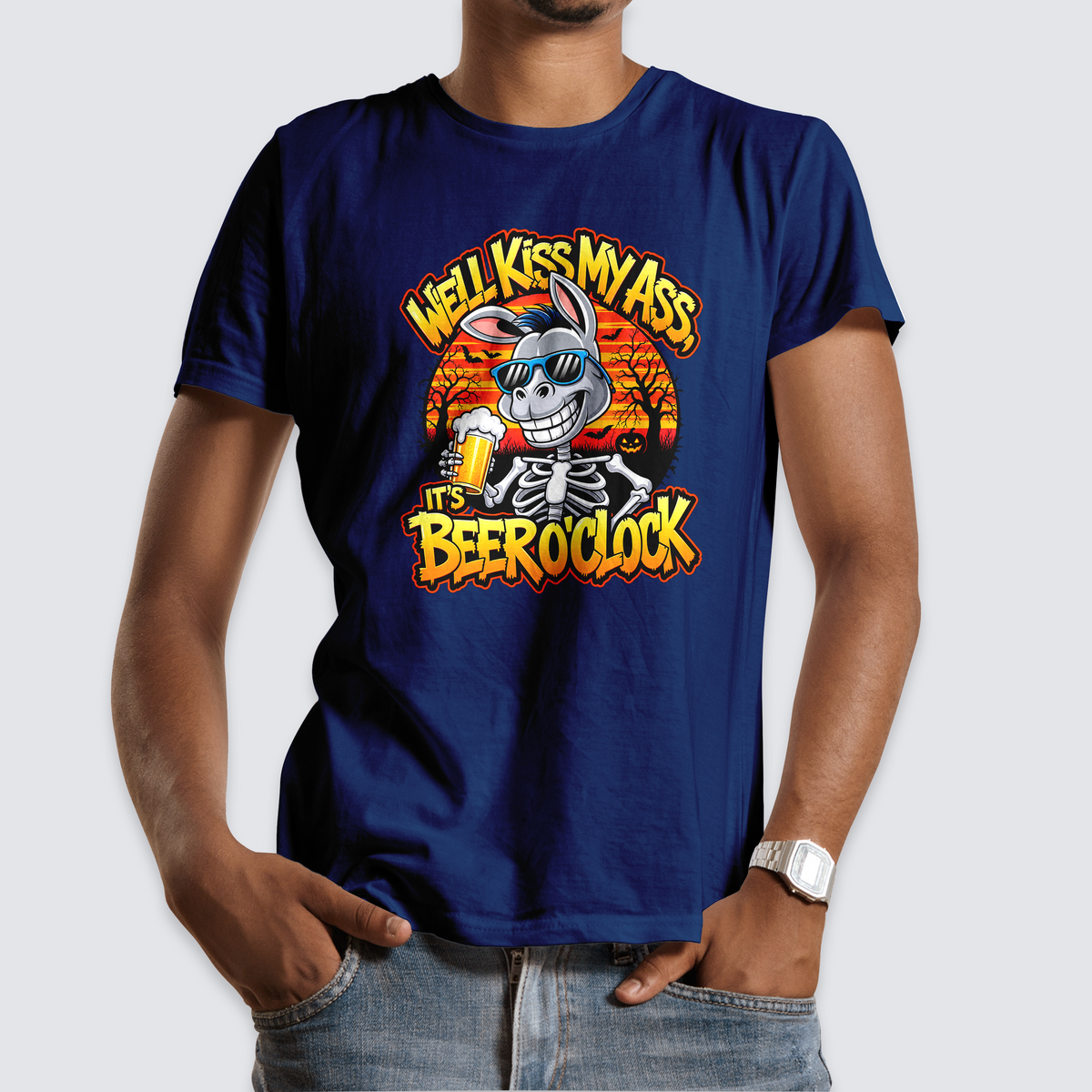 Well Kiss My Ass – It's Beer O'Clock T-Shirt