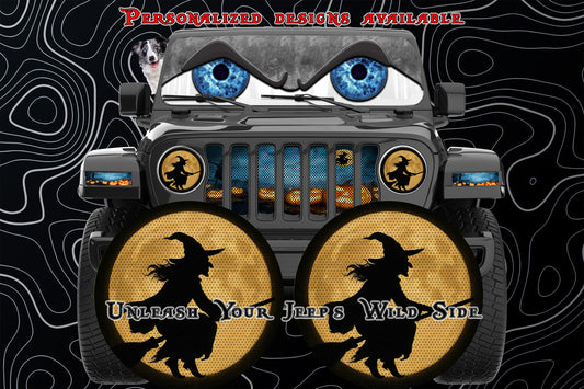 Witch and moon for a round beast headlight.
