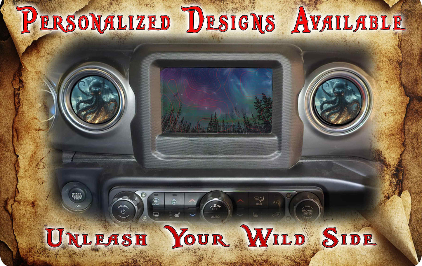 Steering wheel decal Kraken