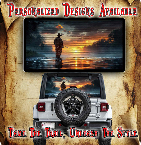 fishing rear window see through graphic.