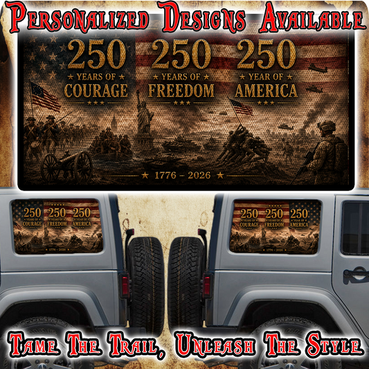 250th Anniversary side window decal