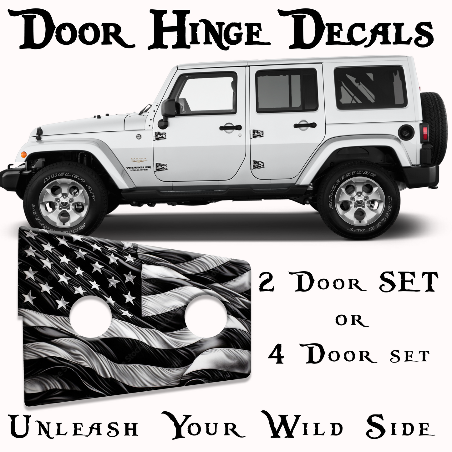 Black and white Flag COMBO hinge DEAL 2