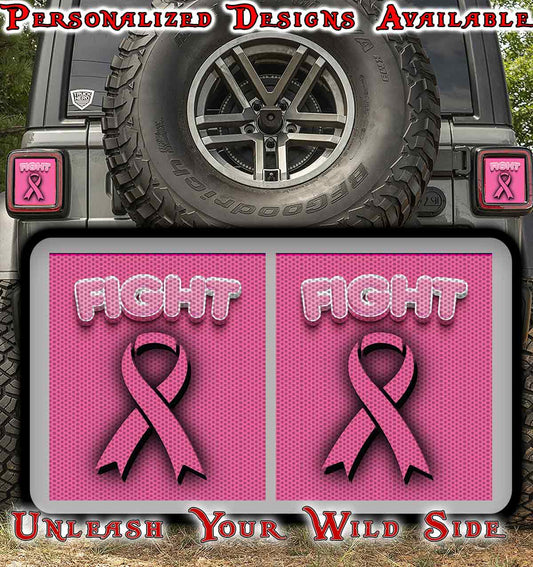 Fight Cancer Taillight cover decal 31
