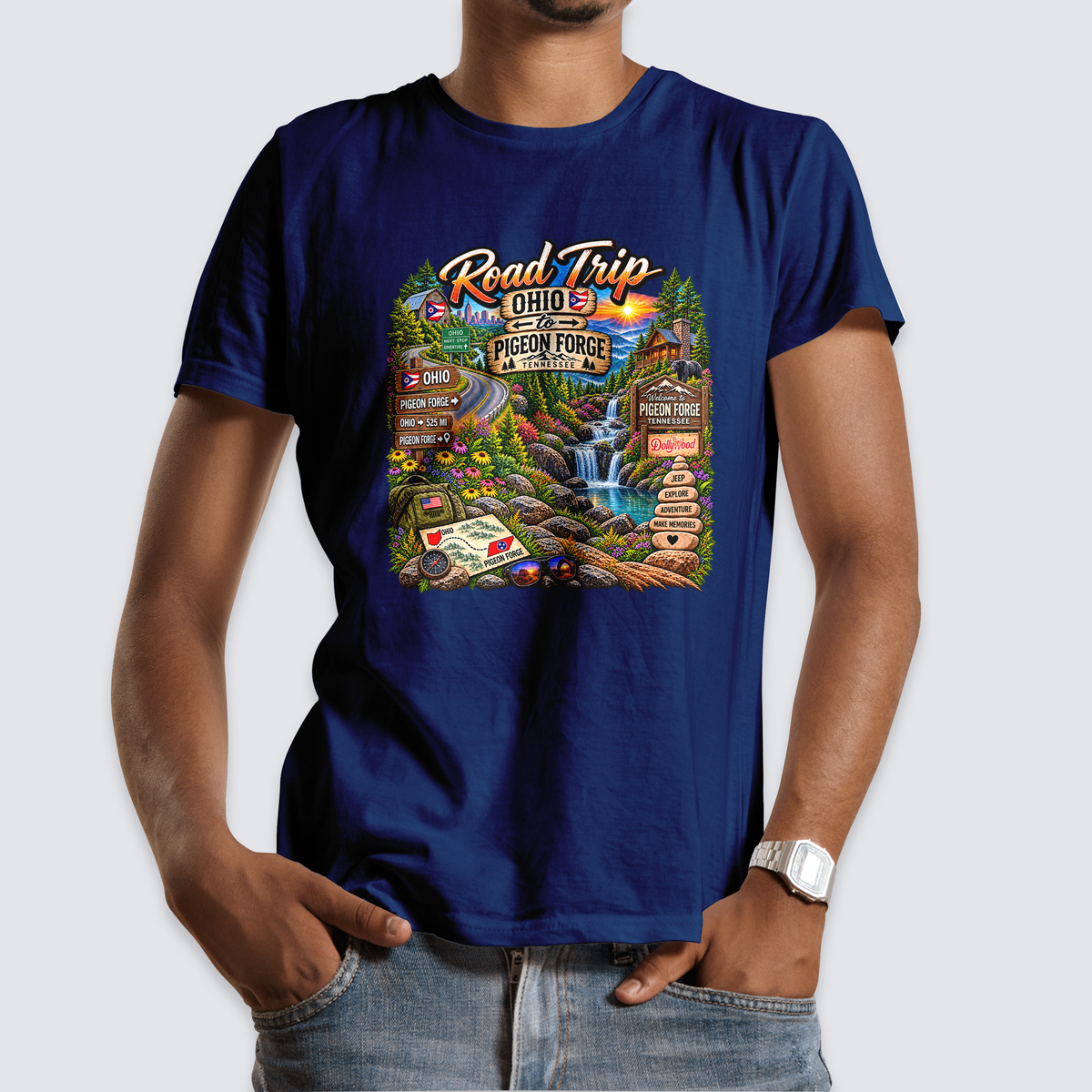 Ohio to Pigeon Forge Road Trip T-Shirt