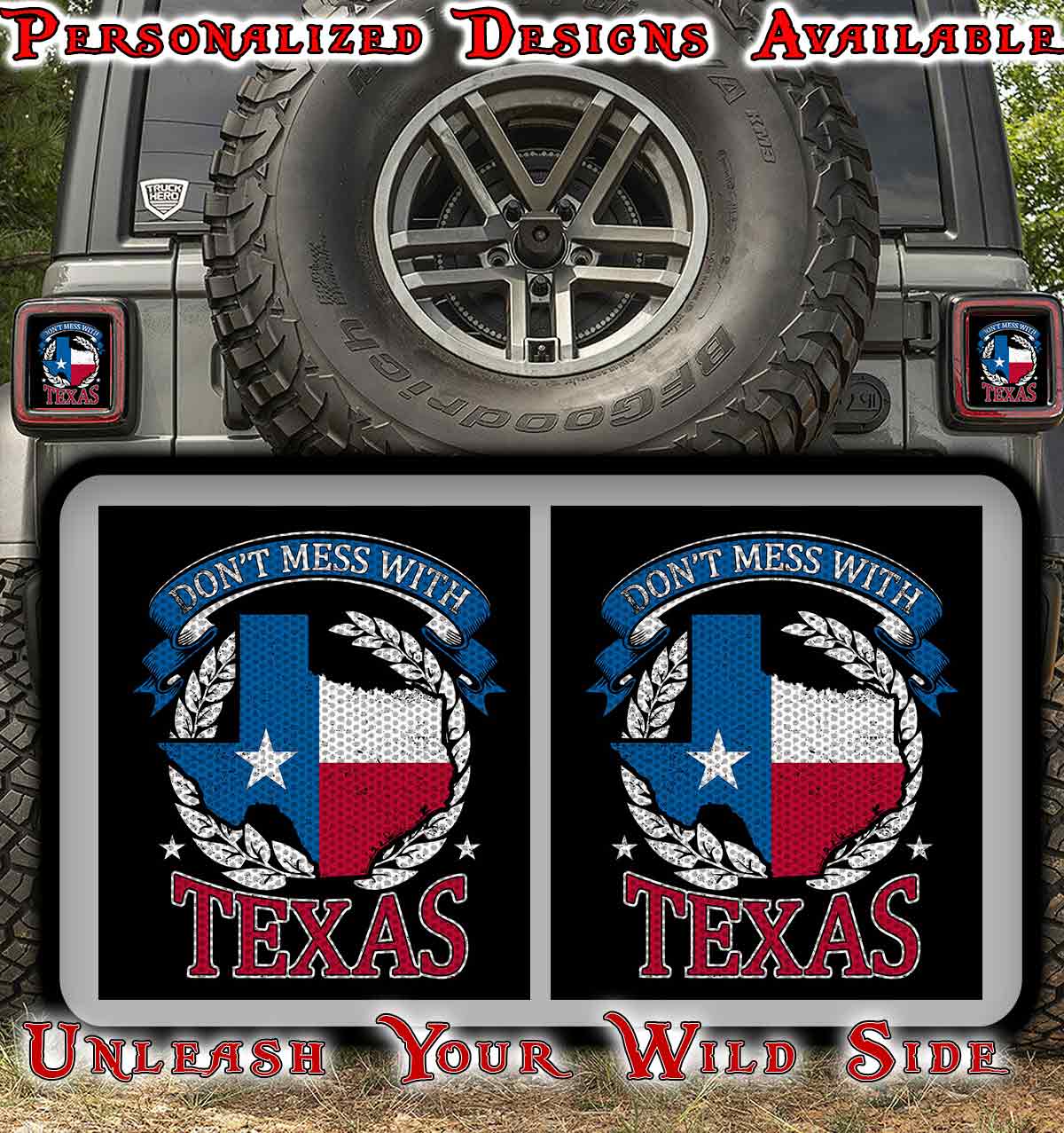Don't mess with Texas Taillight cover decal 34