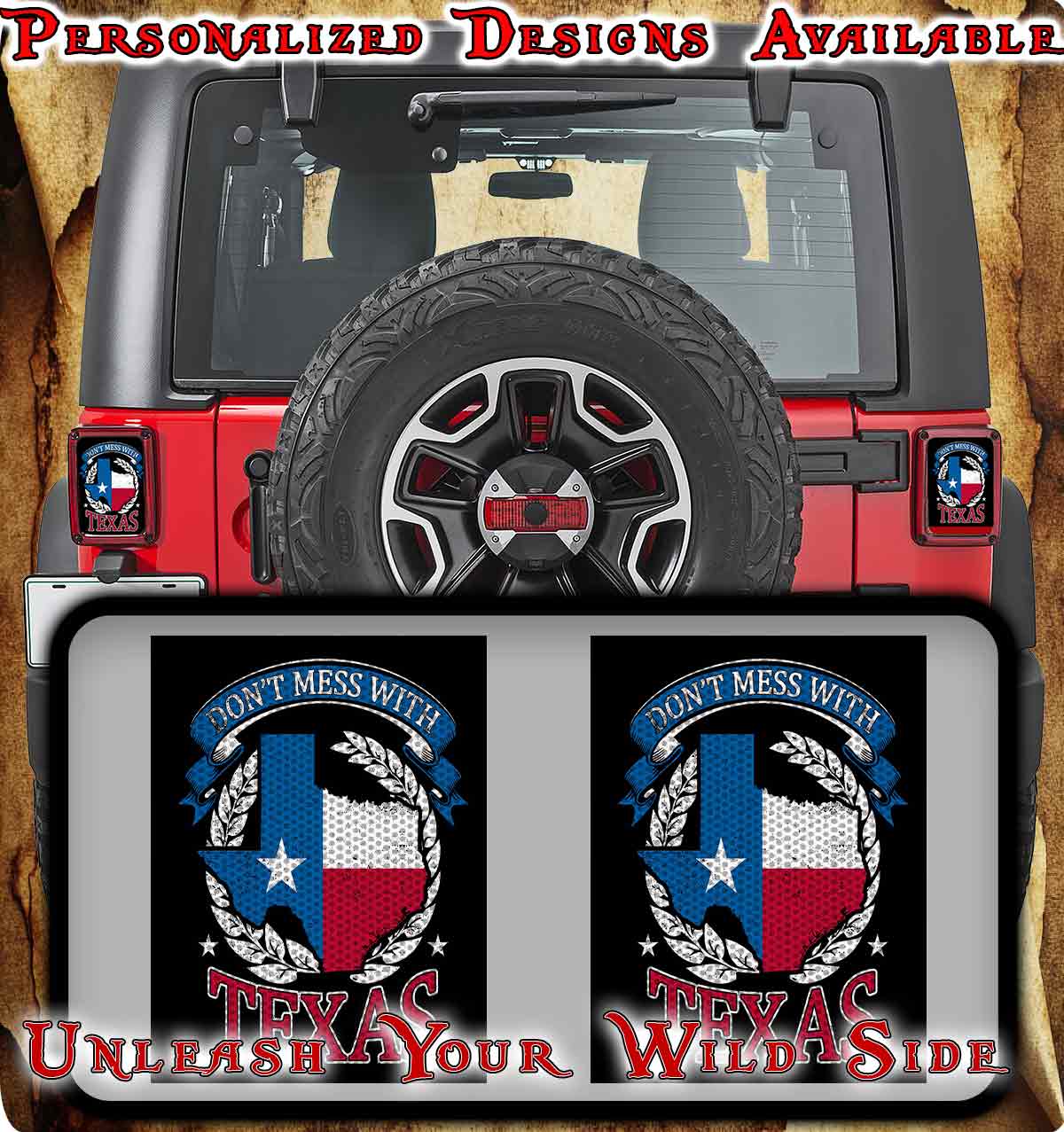 Don't mess with Texas Taillight cover decal 34