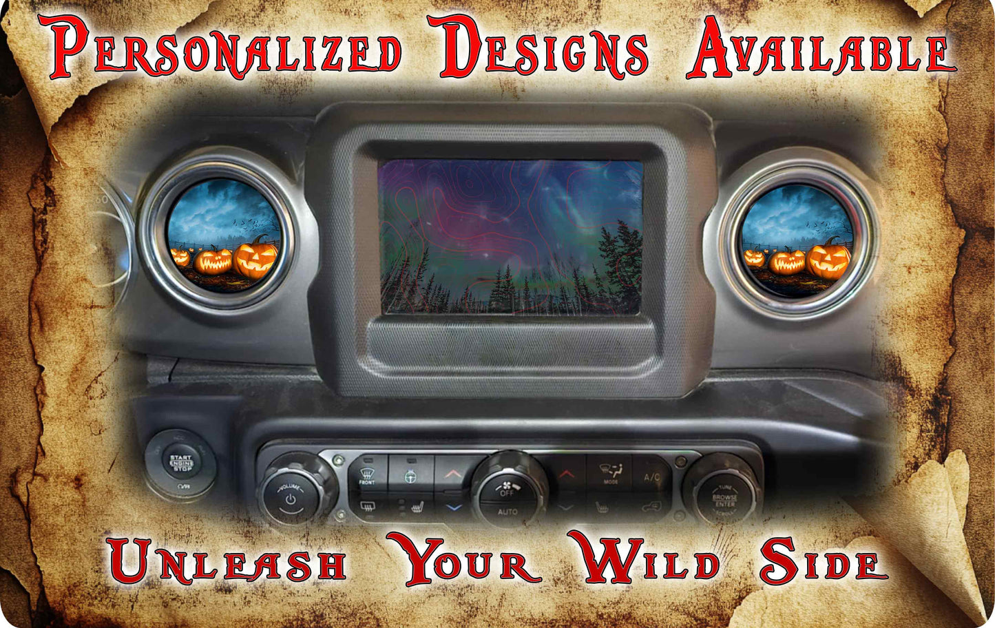 Steering wheel decal pumpkin patch 124