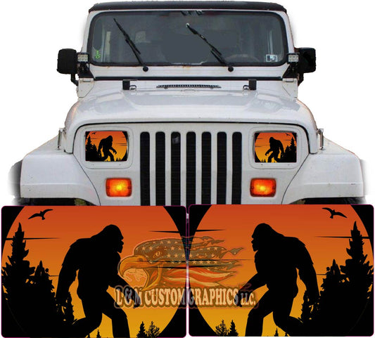 bigfoot Eye decals for YJ or 5x7 headlights