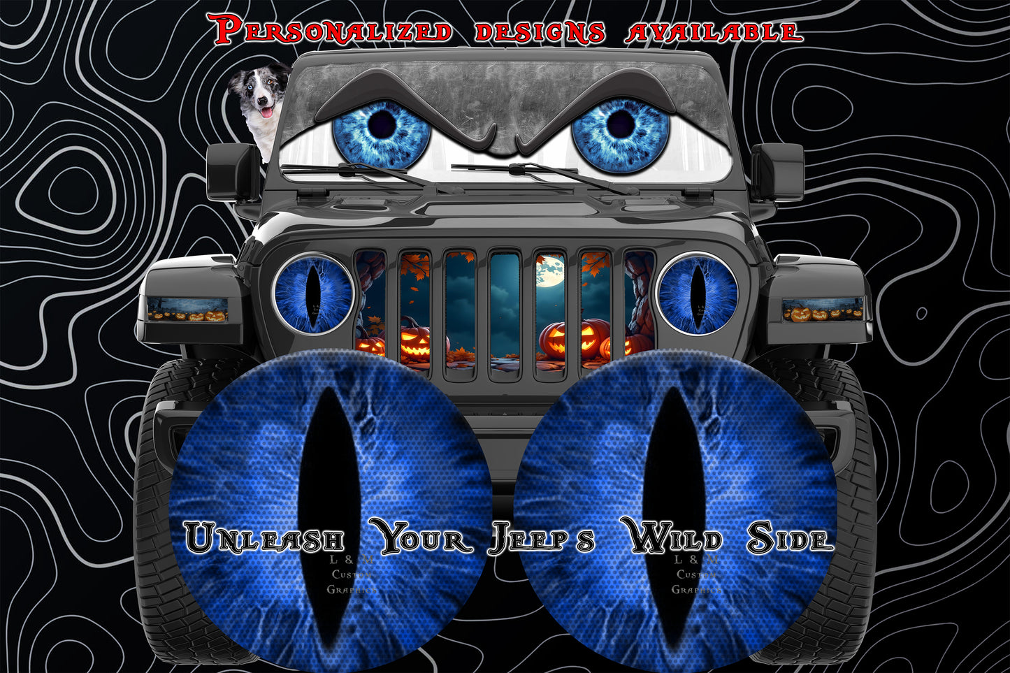 Bluecat eyes for the headlight decals