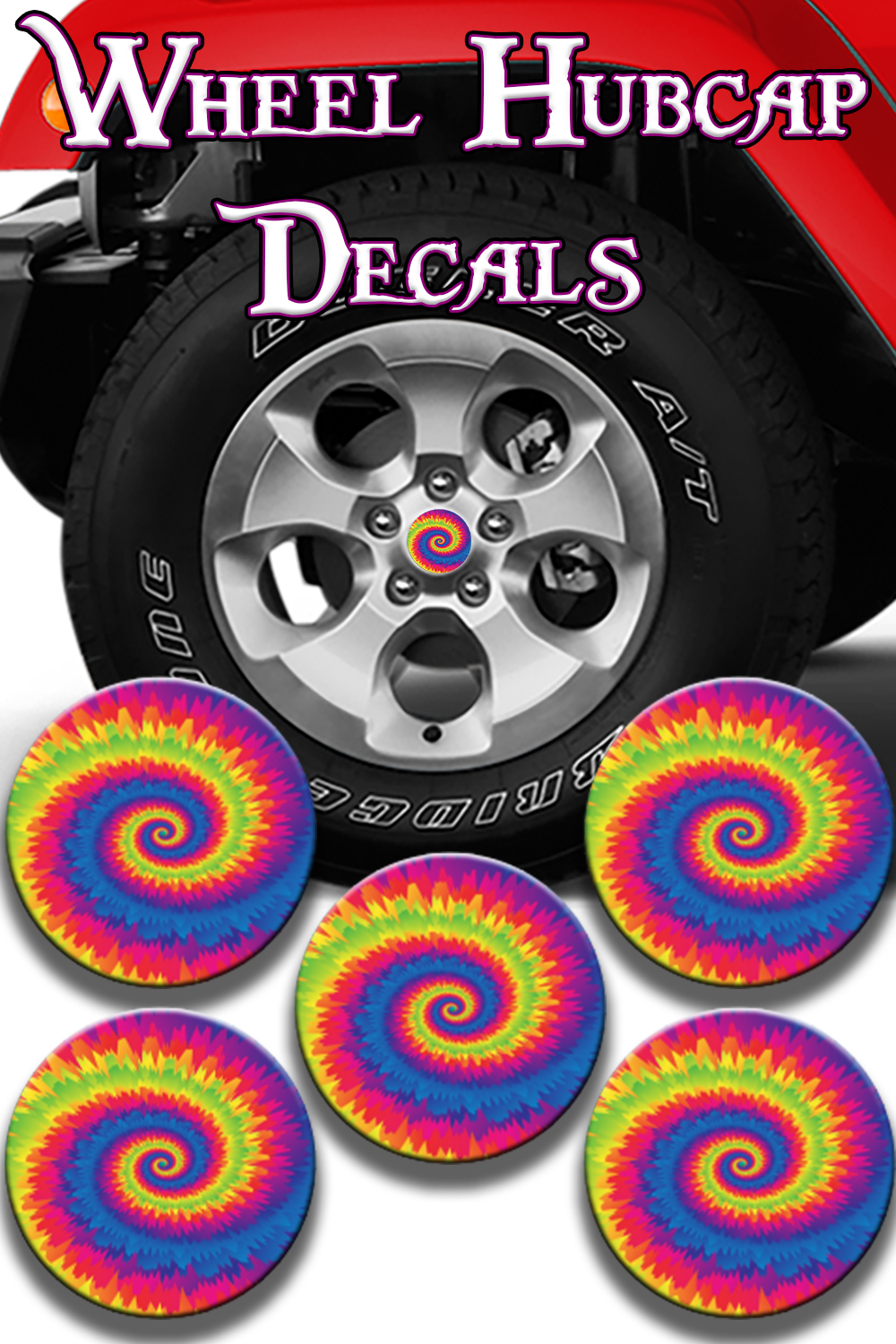 tie dye Hub cap 3