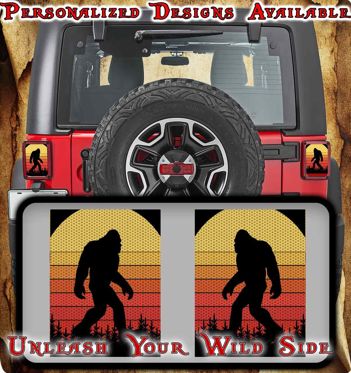 Retro Bigfoot Taillight cover decal 42