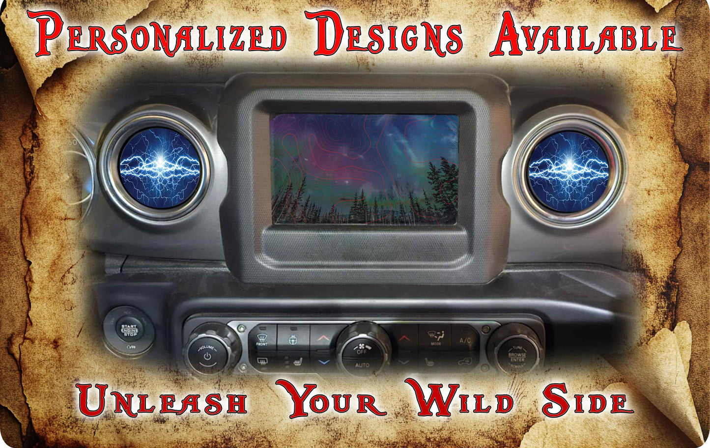 Steering wheel decal lighting blue