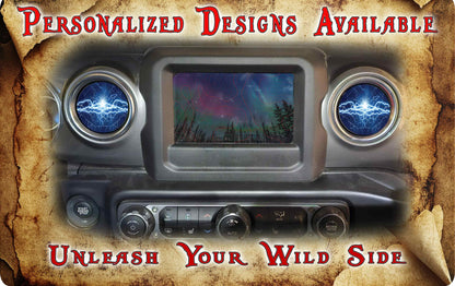 Steering wheel decal lighting blue