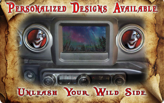 Steering wheel decal Clown face