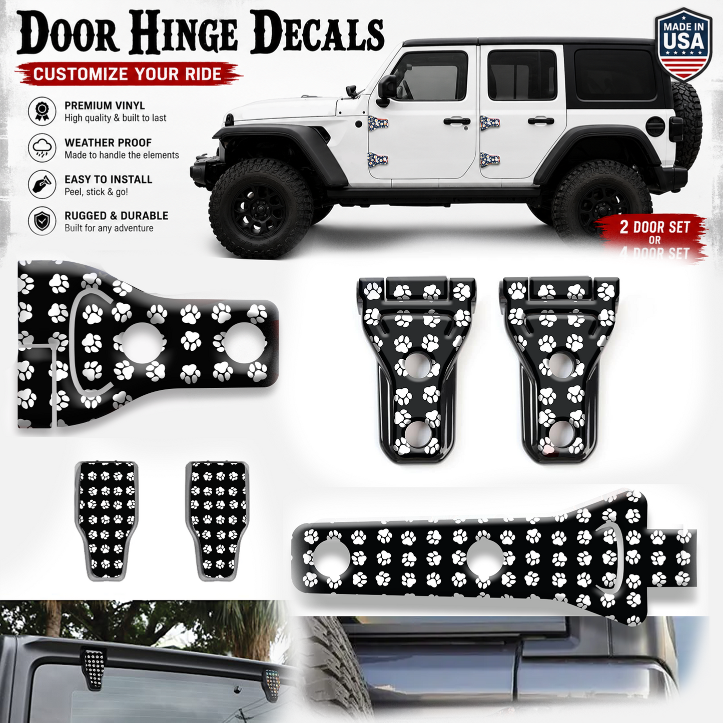 paw prints hinge bundle 4