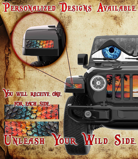 Dragon scales Jl and Gladiator Turn signal decal.