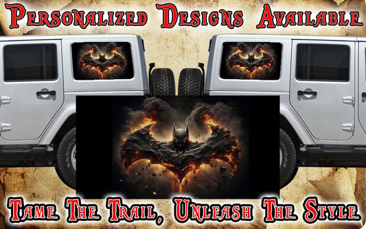 batman Rear quarter window see through graphic.