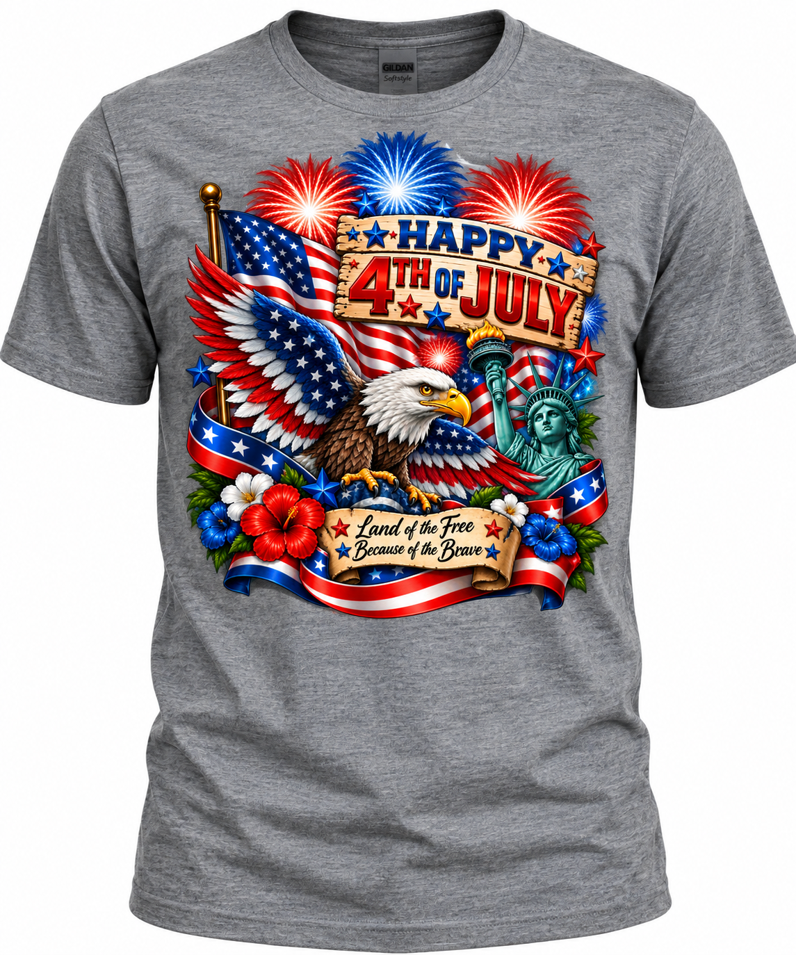 Happy 4th of July Patriotic Eagle T-Shirt
