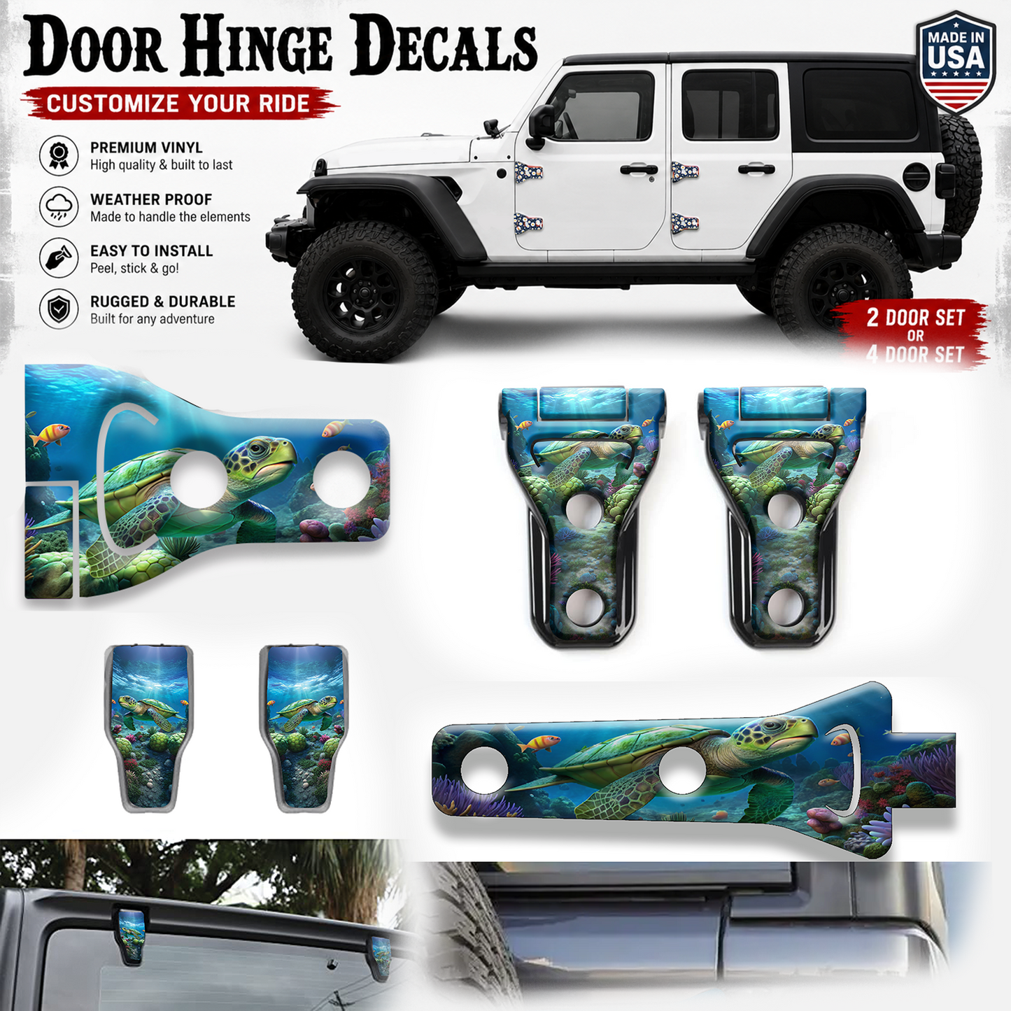 Sea turtle print hinge bundle 50