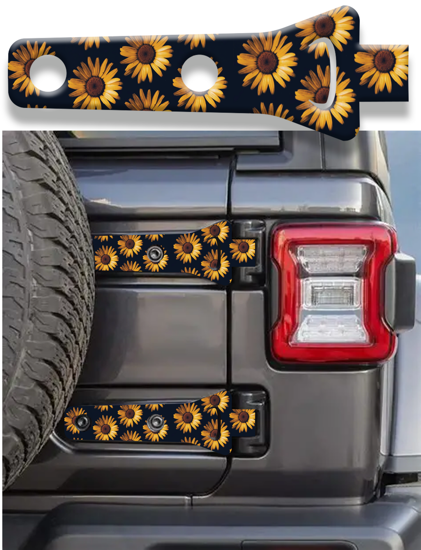 sunflower Rear gate hinge decal  52