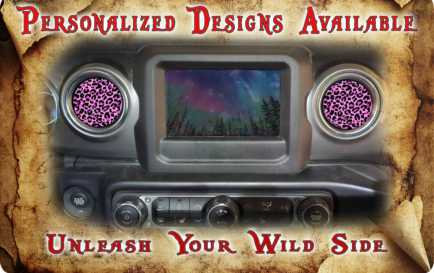 Pink cheetah print Steering wheel decal