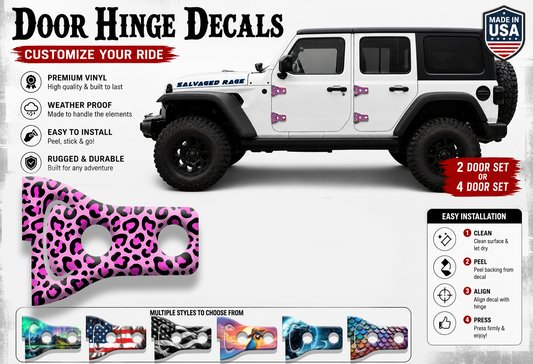 Leopard print Door hinge decals 54