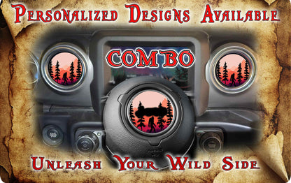 Steering wheel decal Sasquatchy