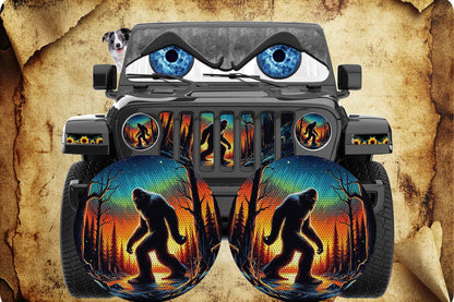 Bigfoot cabin for a round beast headlight decal