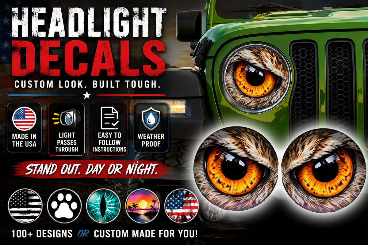 Owl Eye Headlight Decals