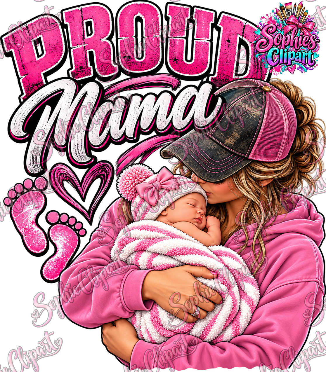Proud Moma Newborn Baby Boy – PNG Digital Download