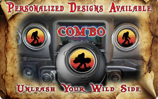 Steering wheel decal Bigfoot decal