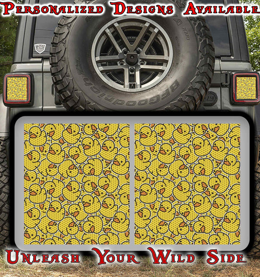 yellow ducks Taillight cover decal 5