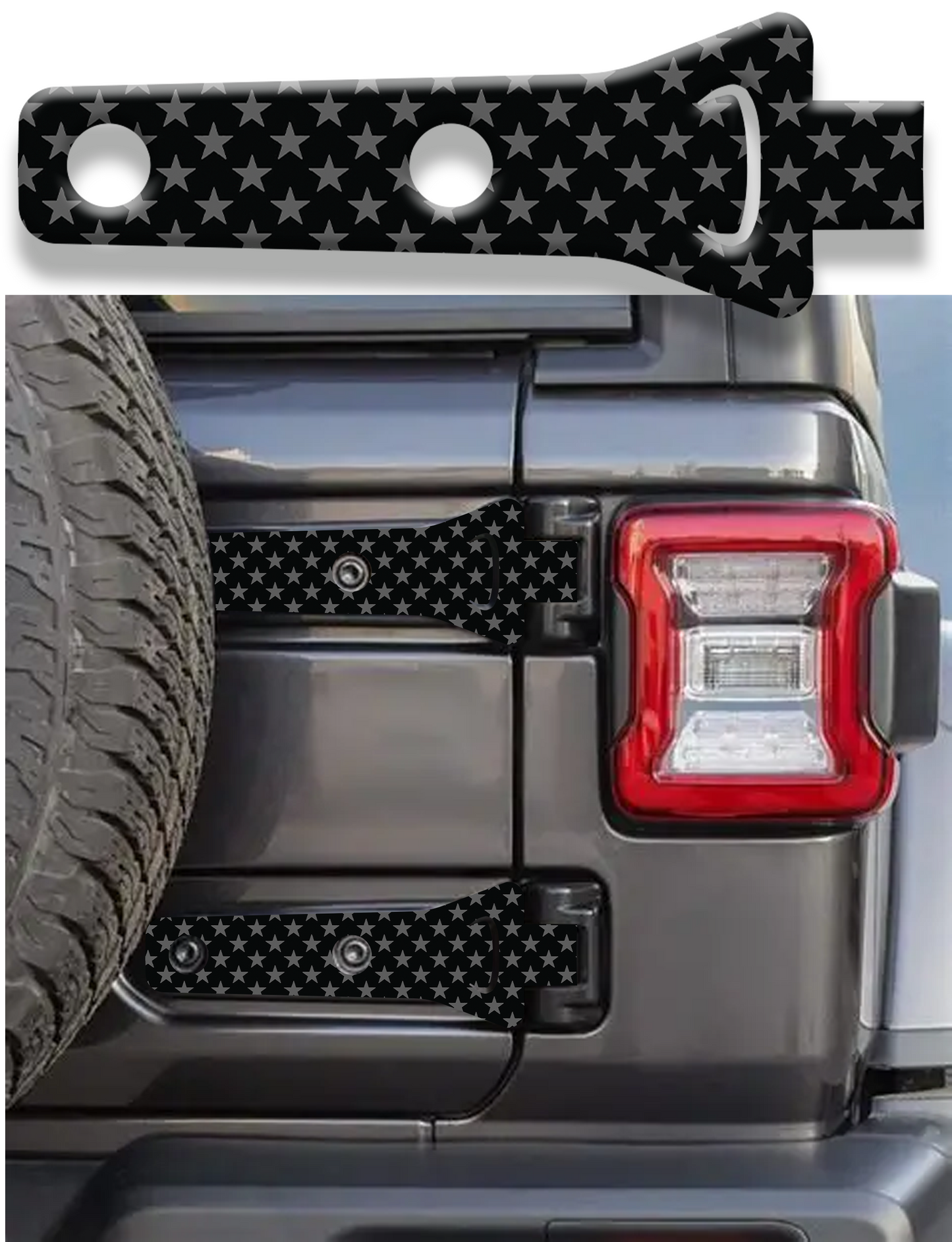 Rear gate hinge decal Stars 61
