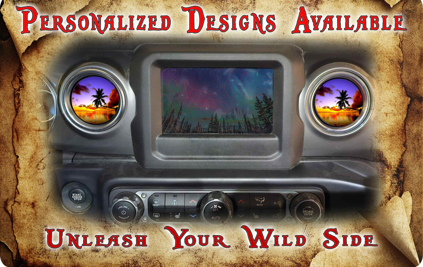 Steering wheel decal Sunset Palm