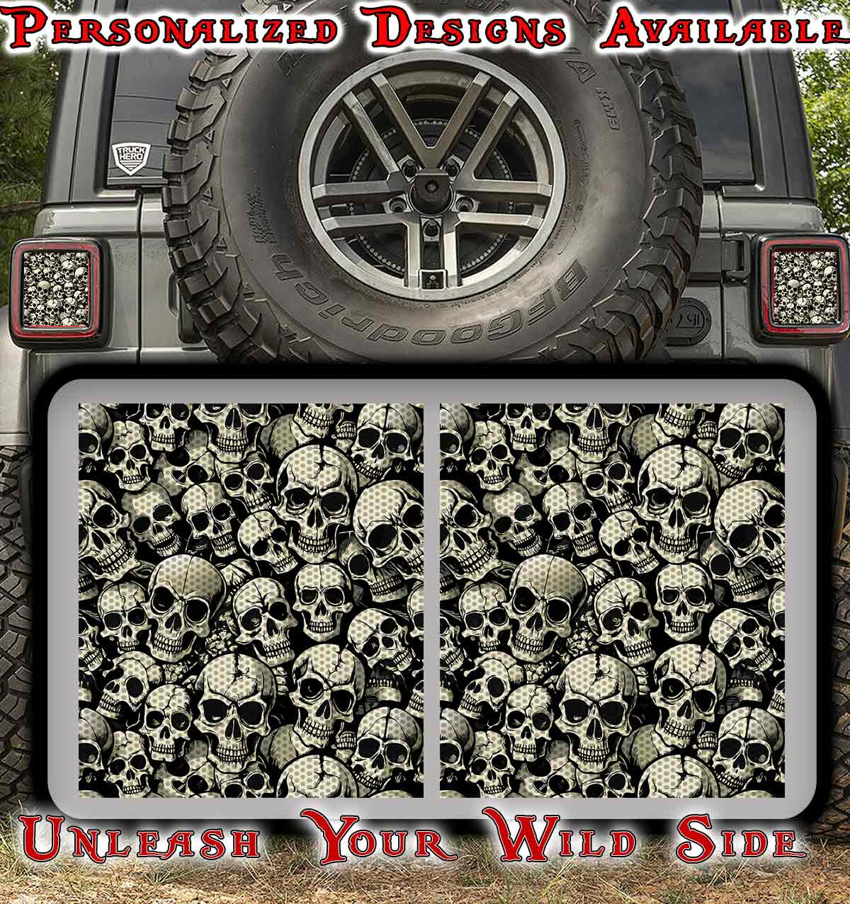 Skulls Taillight cover decal 68