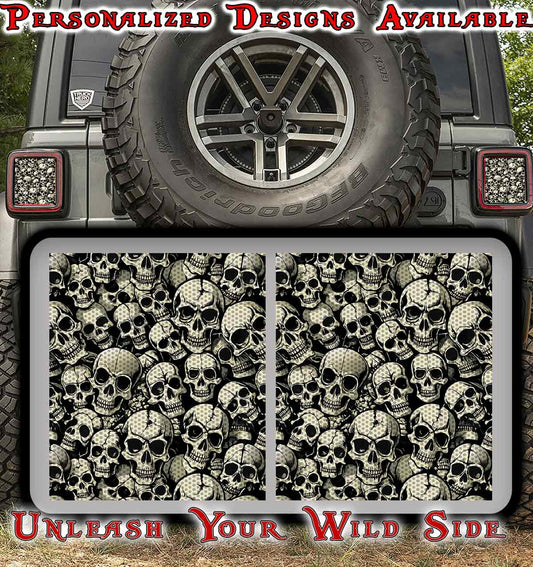 Skulls Taillight cover decal 68