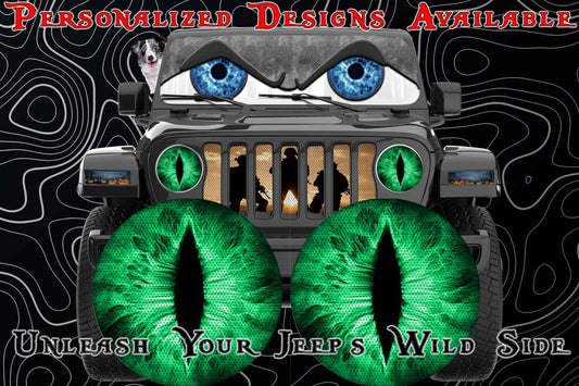 Green cat eyes