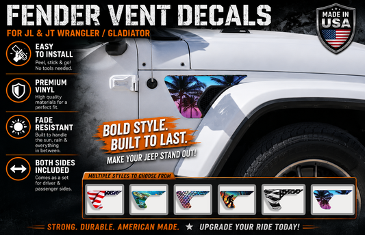 fender vent for the JL or JT 2018 or newer Palm Island 6