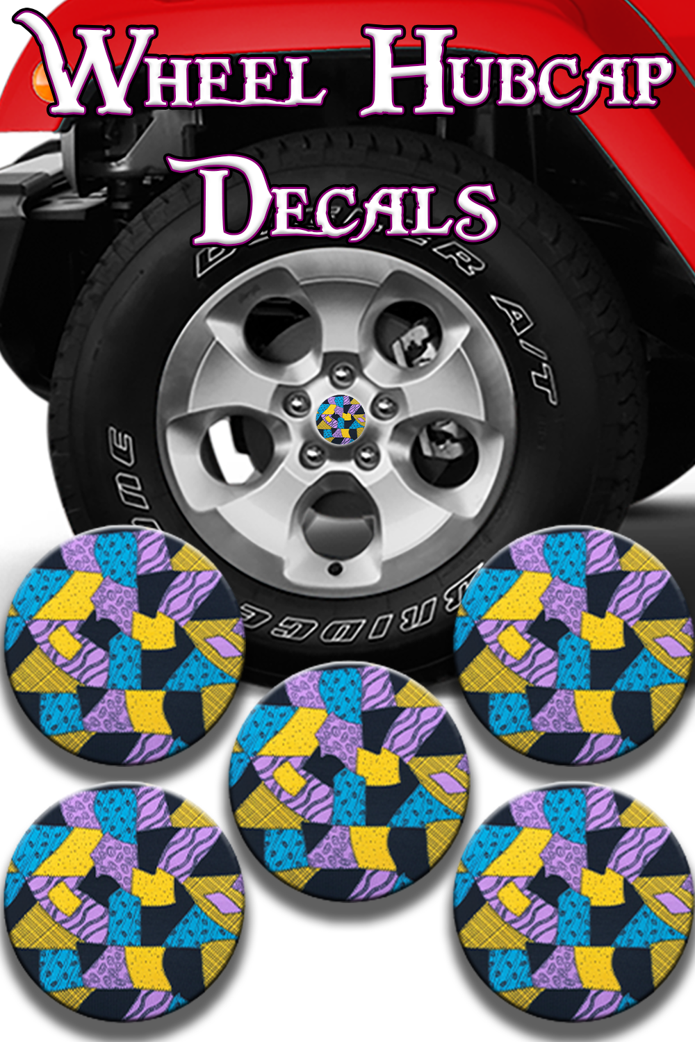 Sallys dress Hub cap decal 6